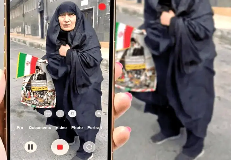 زنِ هتاک به پیرزنِ حاضر در ۲۲ بهمن بازداشت شد 