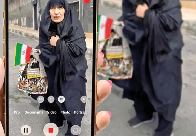 زنِ هتاک به پیرزنِ حاضر در ۲۲ بهمن بازداشت شد 