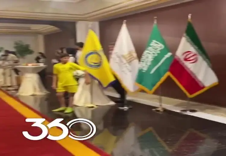 محل استقبال از رونالدو و هم‌تیمی‌هایش در هتل