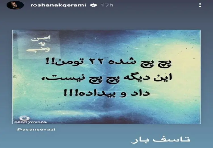 اعتراض متفاوت بازیگر زن به گرانی/ عکس