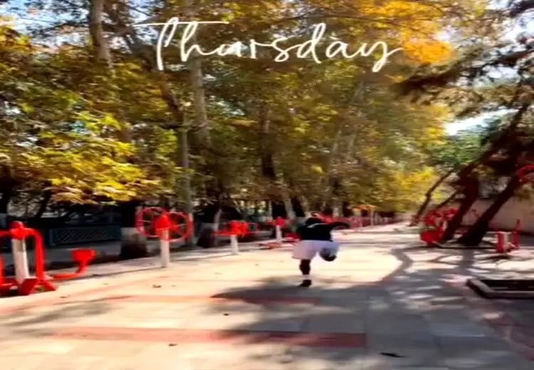 تمرین انفرادی رامین رضاییان در پارک