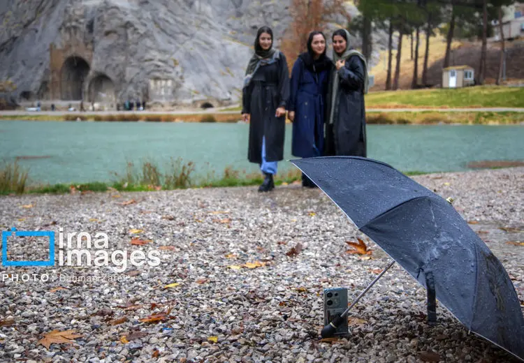 بارش باران پاییزی در کرمانشاه