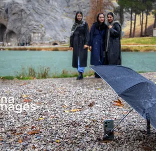 بارش باران پاییزی در کرمانشاه