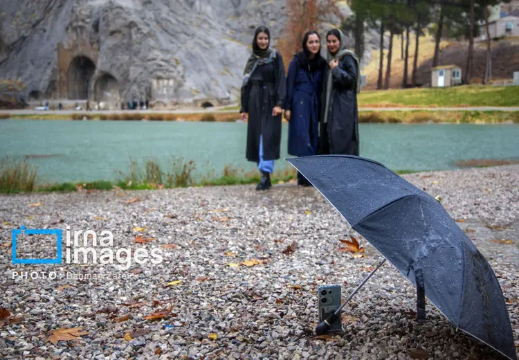 بارش باران پاییزی در کرمانشاه