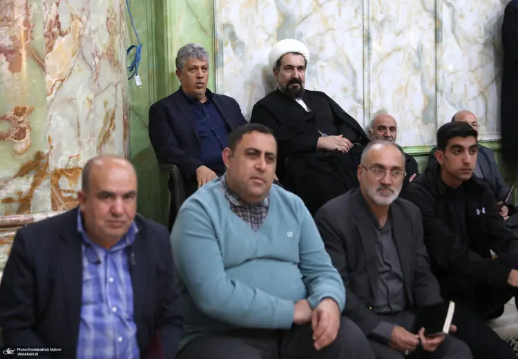 پسر آیت‌الله هاشمی‌رفسنجانی در مراسم شب قدر