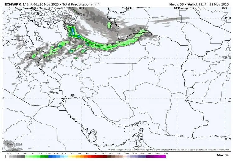 خبر خوب هواشناسی: منتظر ورود موج پیاپی سامانه‌های بارشی باشید