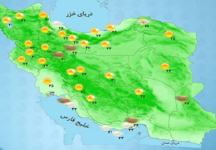  رگبار و رعدوبرق برای ۱۱ استان