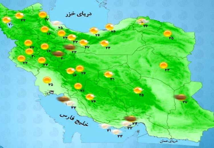  رگبار و رعدوبرق برای ۱۱ استان