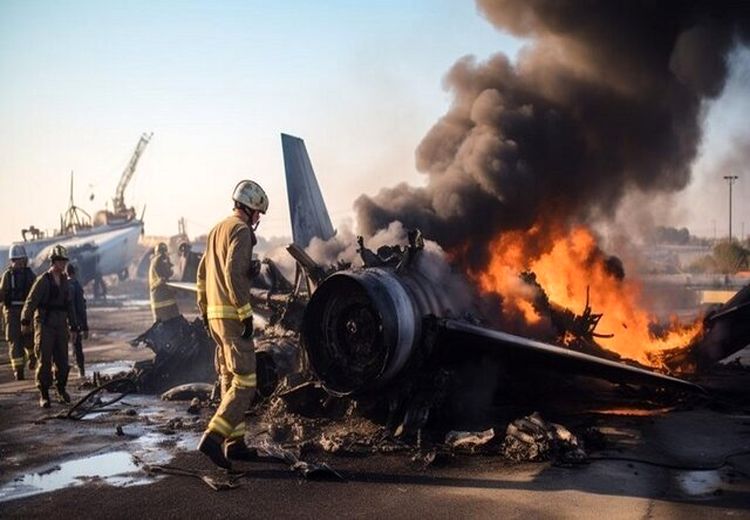 سقوط هواپیمای نظامی آمریکا در مدیترانه