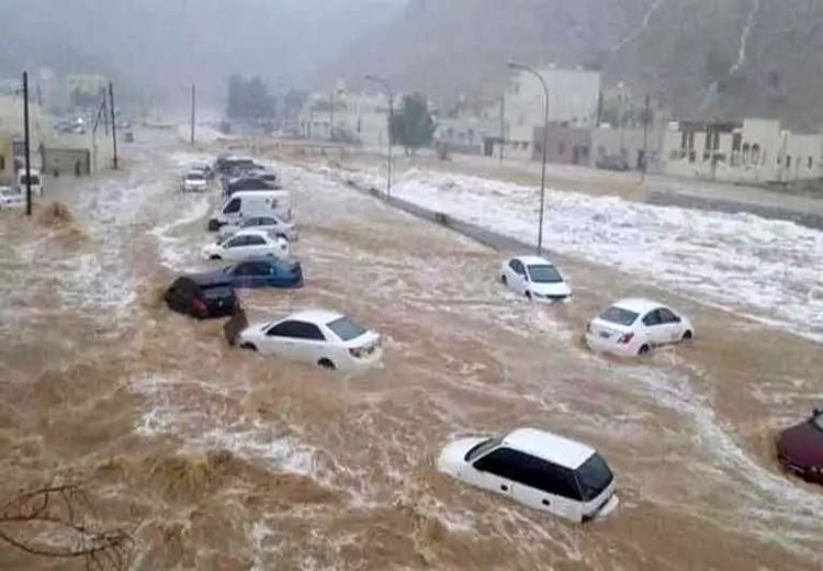 بارش شدید و سیل در عمان