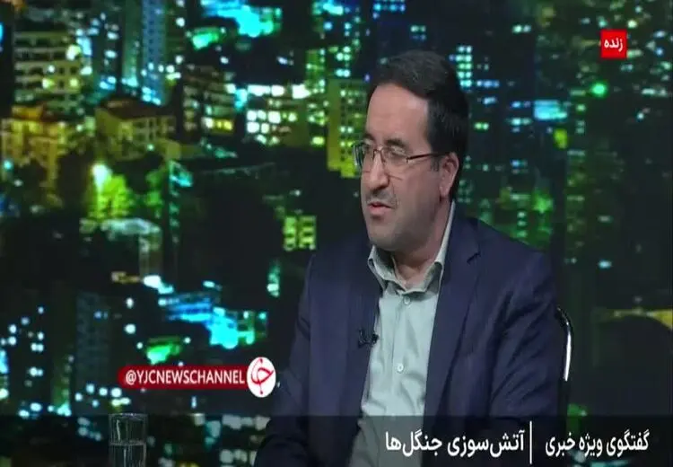  واکنش عجیب رئیس سازمان منابع طبیعی به سوال درباره خسارت آتش‌سوزی جنگل الیت