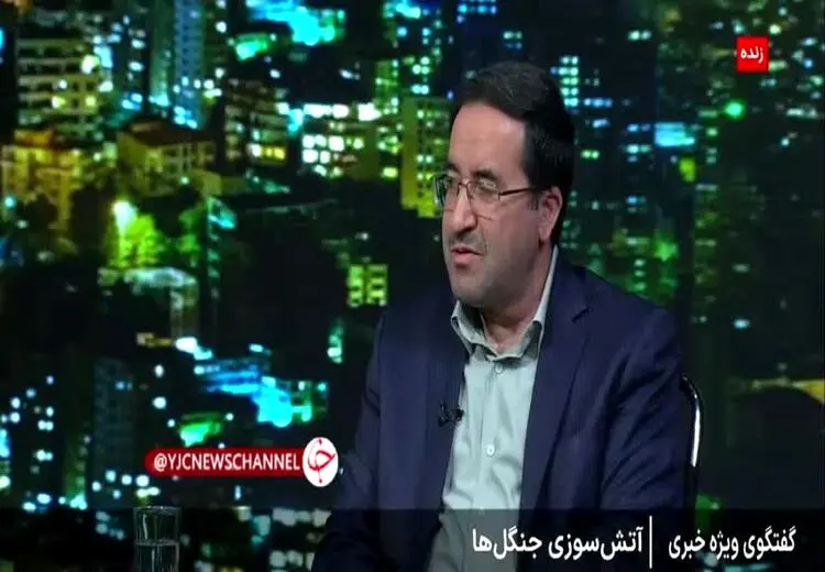  واکنش عجیب رئیس سازمان منابع طبیعی به سوال درباره خسارت آتش‌سوزی جنگل الیت