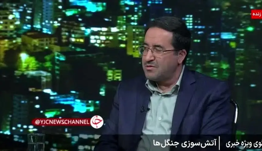  واکنش عجیب رئیس سازمان منابع طبیعی به سوال درباره خسارت آتش‌سوزی جنگل الیت