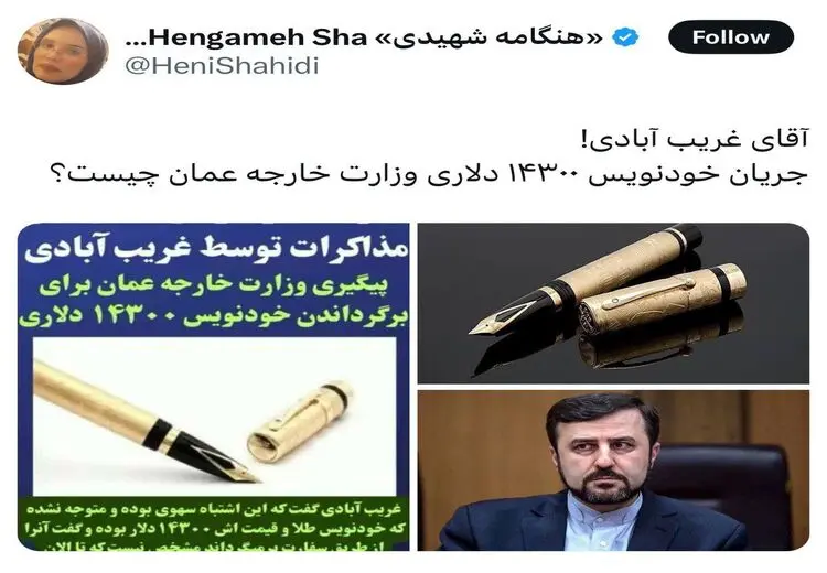 اعلام جرم علیه منتشرکننده خبر خودنویس طلایی