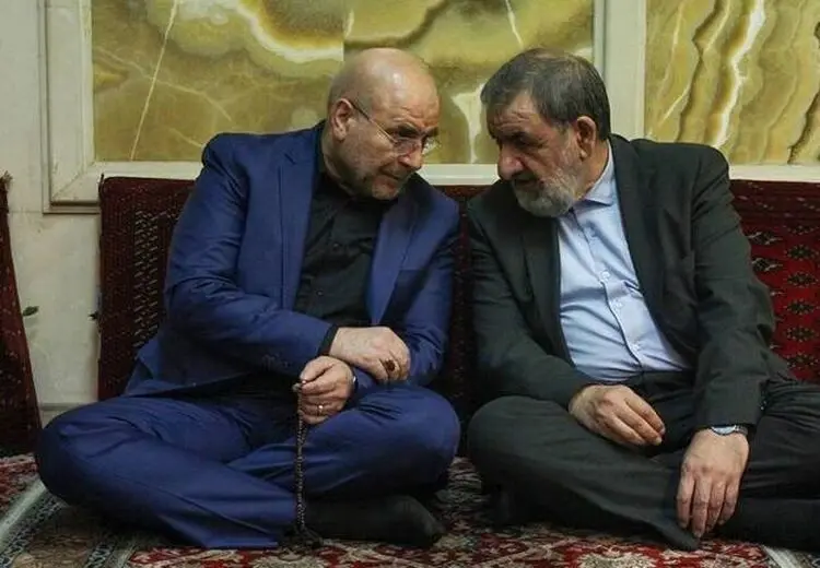 شوخی کاربران فضای مجازی با عکس دو نفره محسن رضایی و قالیباف