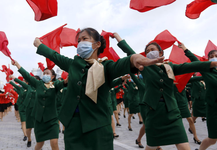 راهپیمایی در کره شمالی