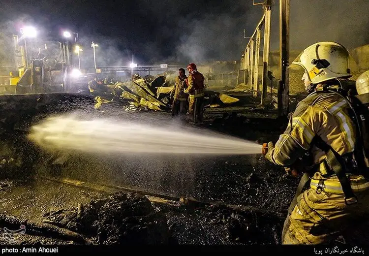 آتش سوزی در خیابان شوش