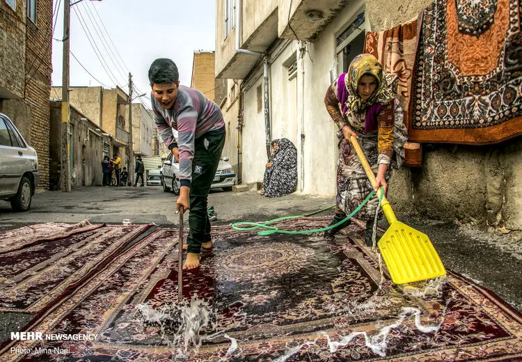 قالی‌شویی سنتی