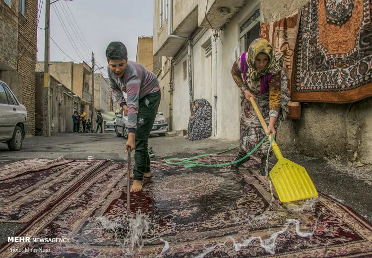 قالی‌شویی سنتی