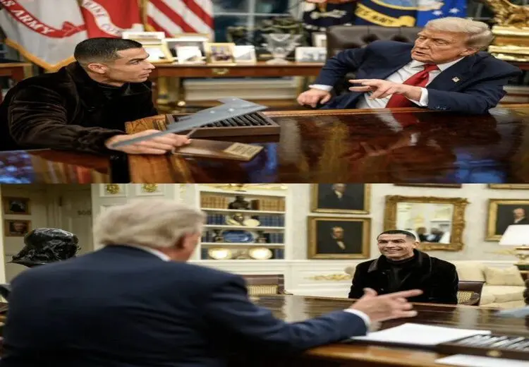 ترامپ به رونالدو نحوه بمباران تاسیسات اتمی ایران با B2 را توضیخ داد! / عکس 