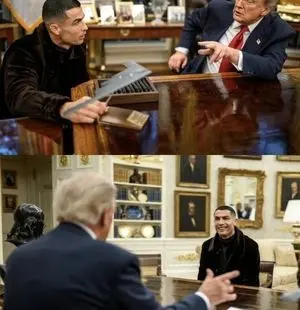 ترامپ به رونالدو نحوه بمباران تاسیسات اتمی ایران با B2 را توضیخ داد! / عکس 