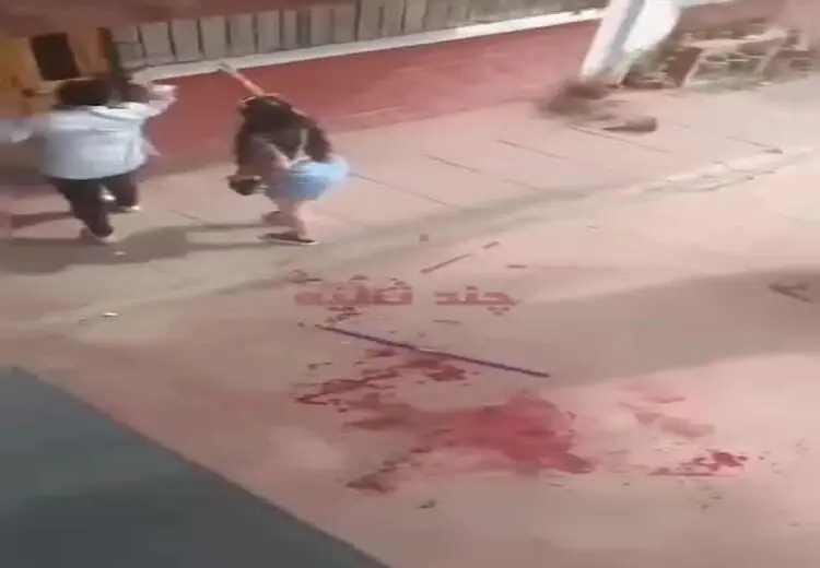 لحظه وحشتناک قتل یک دختر با ضربه چاقو در دعوا با همسایه