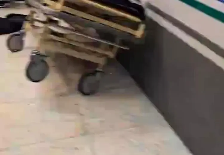 تخریب بیمارستان گاندی در پی حمله اسراییل