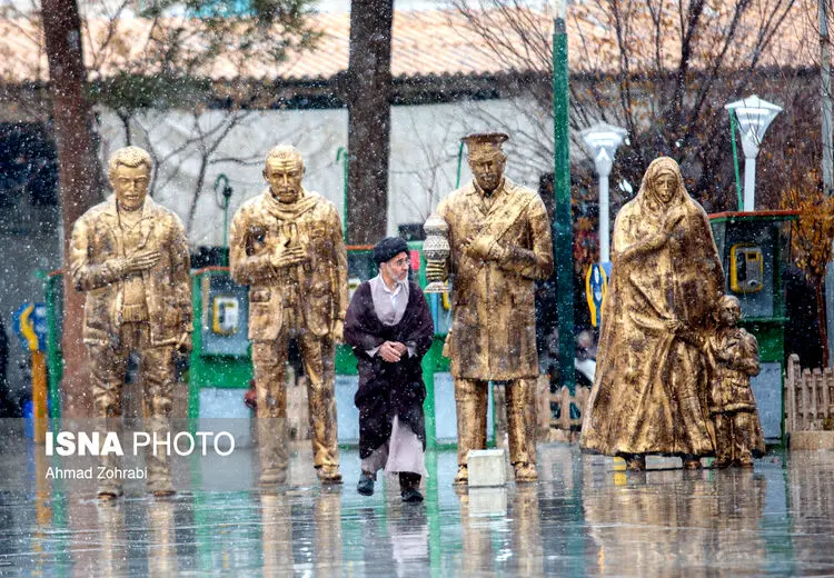 نخستین برف زمستانی در قم