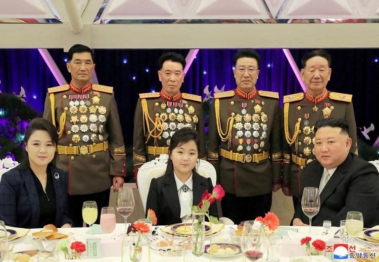 حضور دختر رهبر کره شمالی در یک ضیافت نظامی
