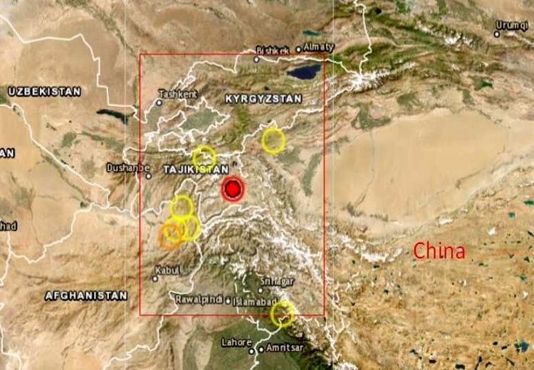 ویدیو | لحظه‌ وقوع زلزله شدید در تاجیکستان