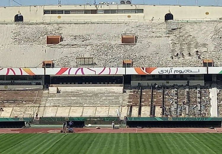  وضعیت افتضاح ورزشگاه آزادی در روز بازی پرسپولیس و آلومینیوم/ عکس