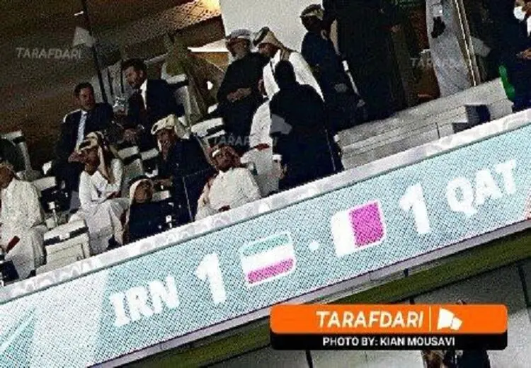 دیوید بکام تماشگر ویژه بازی ایران - قطر + عکس
