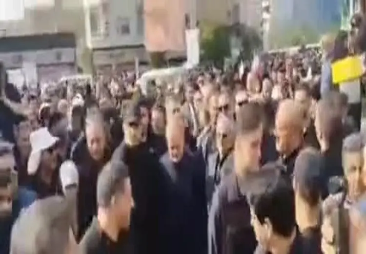 تصاویری از حضور پزشکیان در مراسم تشییع شهدای حملات اسراییل به ایران