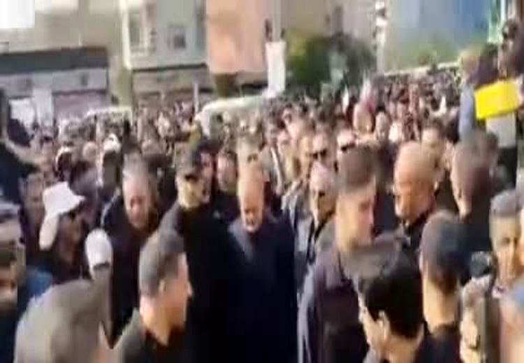 تصاویری از حضور پزشکیان در مراسم تشییع شهدای حملات اسراییل به ایران