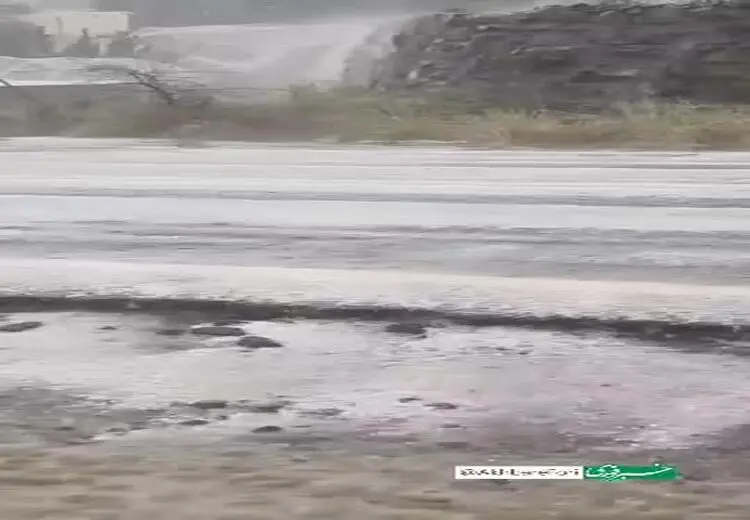 بارش تگرگ وحشتناک در عربستان