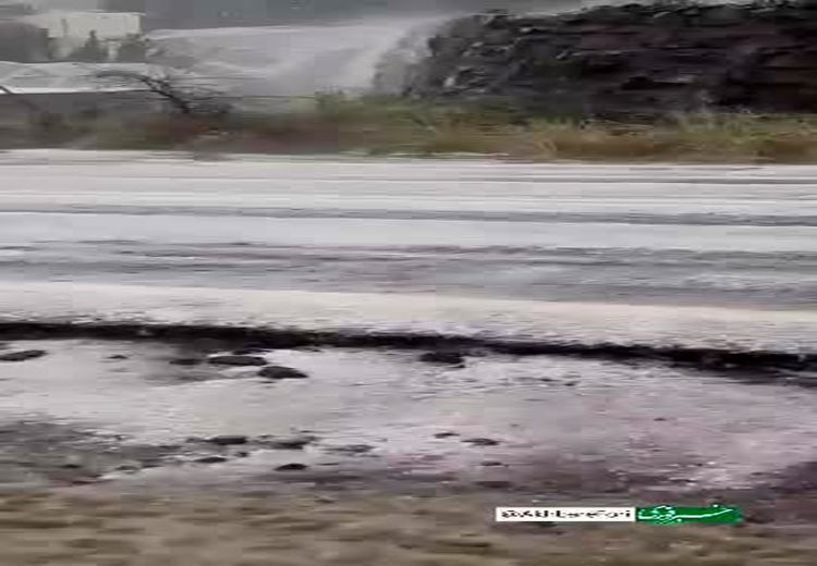 بارش تگرگ وحشتناک در عربستان