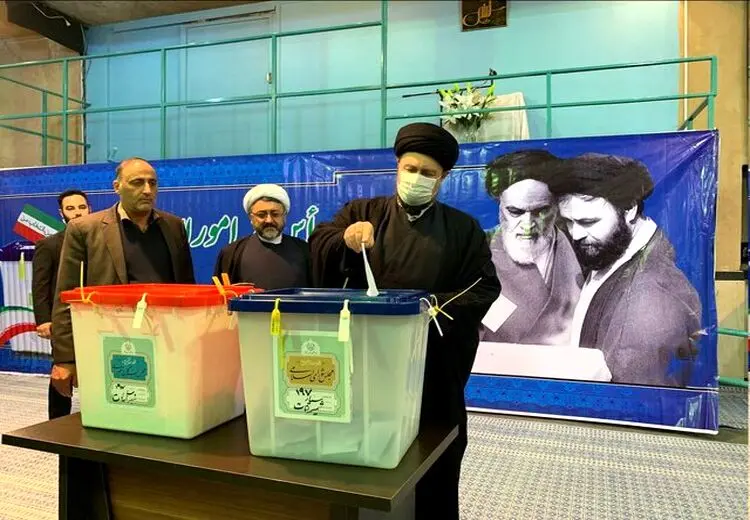 سیدحسن خمینی رأی خود را به صندوق انداخت