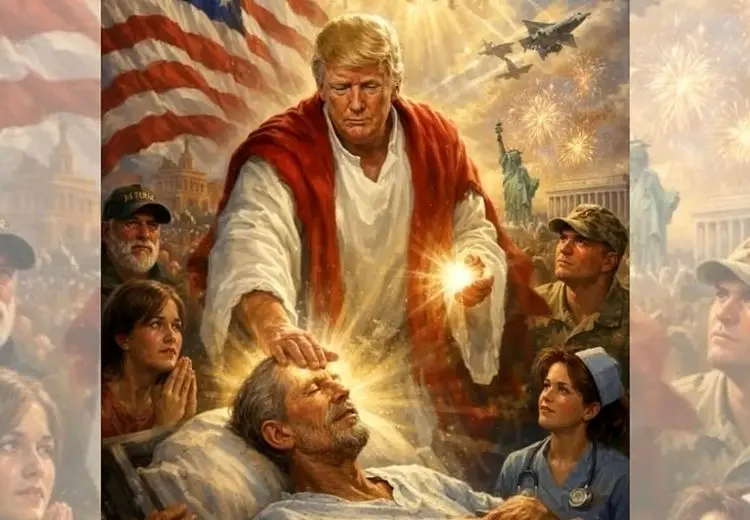 ترامپ تصویر جنجالی‌اش را حذف کرد