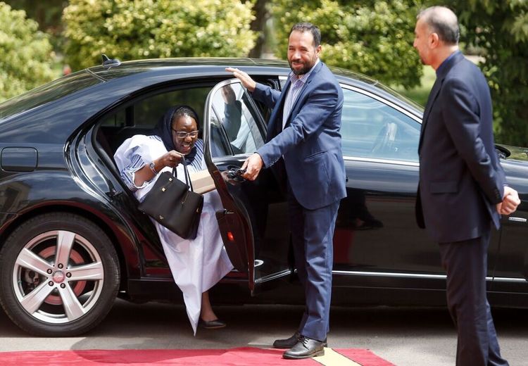 حجاب خانم وزیر خارجه آفریقایی در تهران