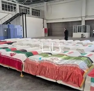 اولین تصویر منتشر شده از پیکرهای شهدای ناوشکن دنا