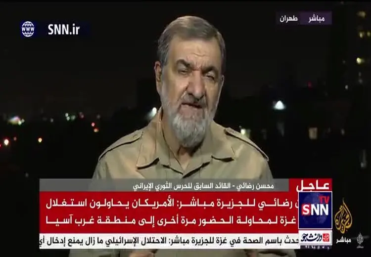  لباس متفاوت محسن رضایی در گفت‌وگو با الجزیره 