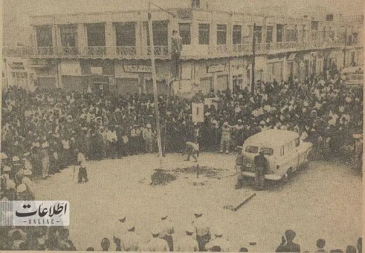 اعدام قاتل در فلکه اهواز + عکس