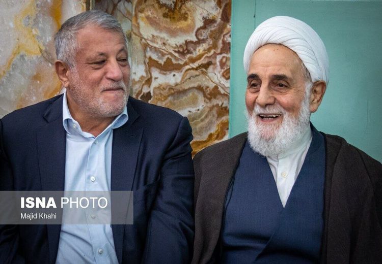 چهره متفاوت ناطق نوری و محسن هاشمی در مراسم سالگرد شهید مطهری
