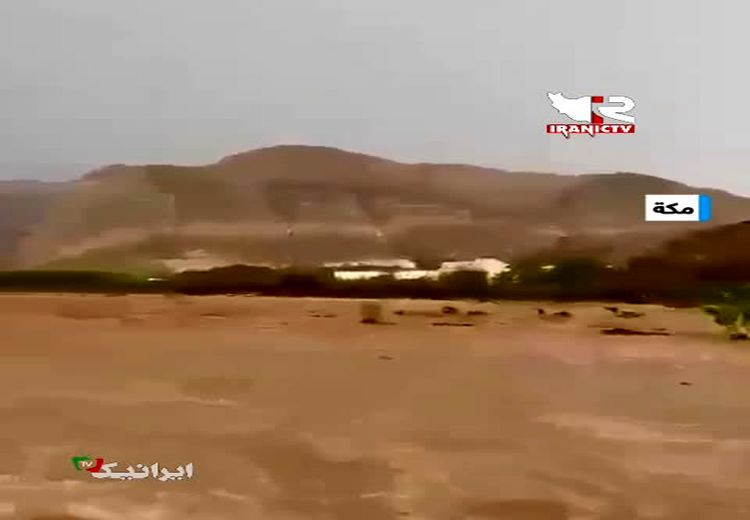 بلعیدن شترها توسط سیل در عربستان!