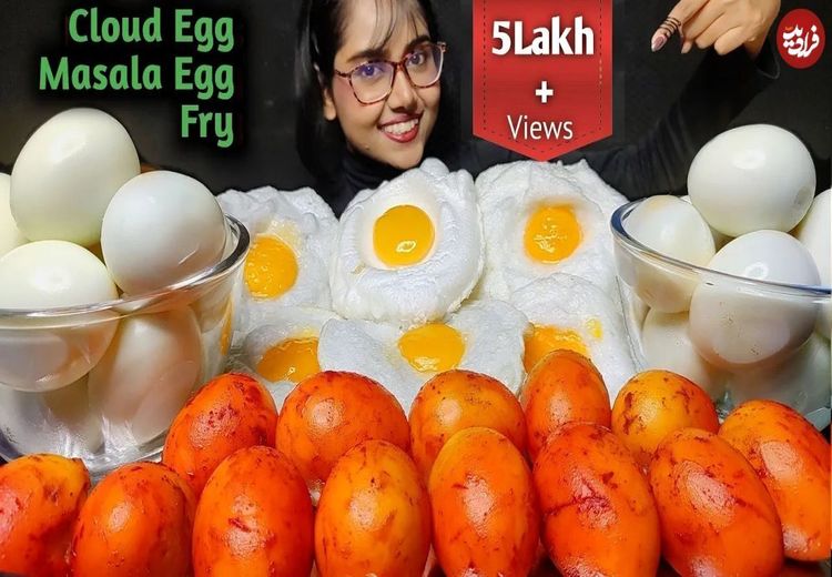 خوردن ۳۵ تخم مرغ توسط دختر هندی