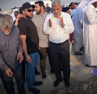  تصاویر اولین حضور رهبران حماس پس از ترور ناموفق اسراییل
