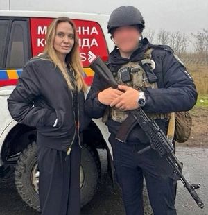 حضور آنجلینا خط مقدم جبهه اوکراین