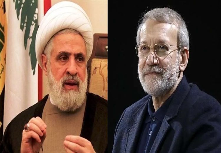 دیدار دبیرکل حزب‌الله لبنان با لاریجانی