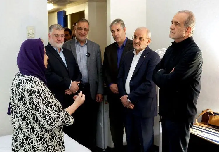 بازدید پزشکیان از محل اسکان خانواده‌های جنگ زده 