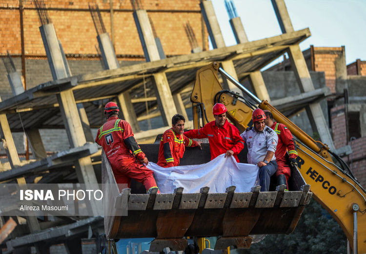 ریزش چند ساختمان در حال ساخت در جنوب تهران